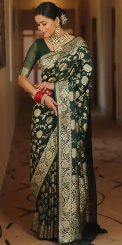 KP 5085 Green in Soft Lichi Silk Wedding, Party, Festive, Events Designer Work Saree . Get it for ₹1349. Delivery 4-6 Working Days. Shop now. | Creative Sarees, Embroidered Sarees, Bollywood Sarees, Designer Sarees, Ethnic Saree, Modern Digital sarees, Party Wear Sarees, Sarees