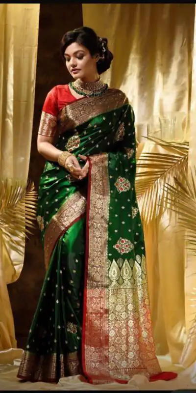 KPR 227 Green in Color Soft Lichi Silk. Lace Border & Lace Work Saree Grab it for ₹1399. Delivery 4-6 Working Days. Shop now. | Creative Sarees, Embroidered Sarees, Bollywood Sarees, Designer Sarees, Ethnic Saree, Modern Digital sarees, Party Wear Sarees, Sarees