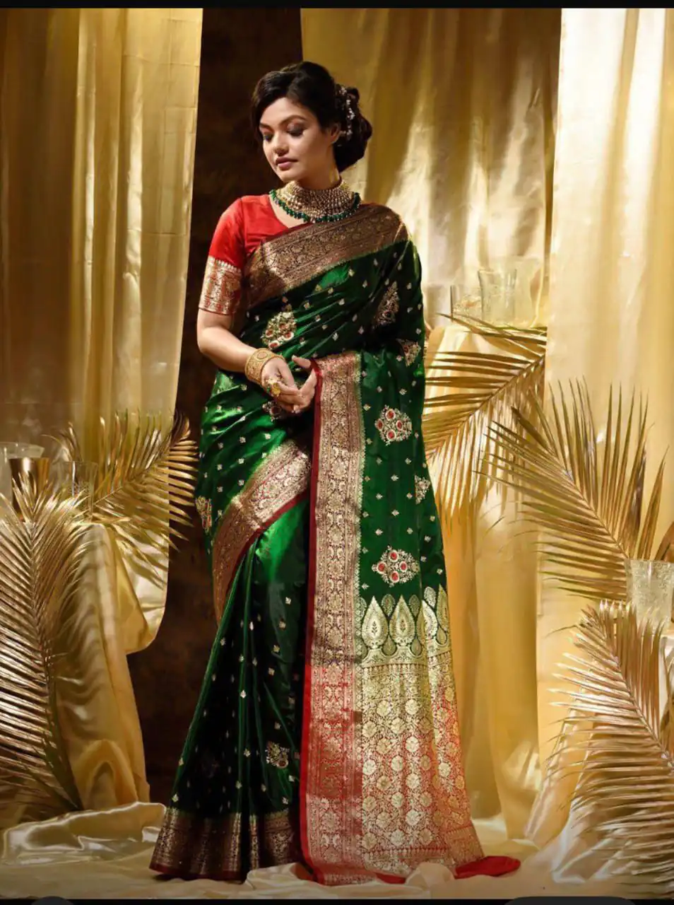 KPR 227 Green in Color Soft Lichi Silk. Lace Border & Lace Work Saree Grab it for ₹1399. Delivery 4-6 Working Days. Shop now. | Creative Sarees, Embroidered Sarees, Bollywood Sarees, Designer Sarees, Ethnic Saree, Modern Digital sarees, Party Wear Sarees, Sarees