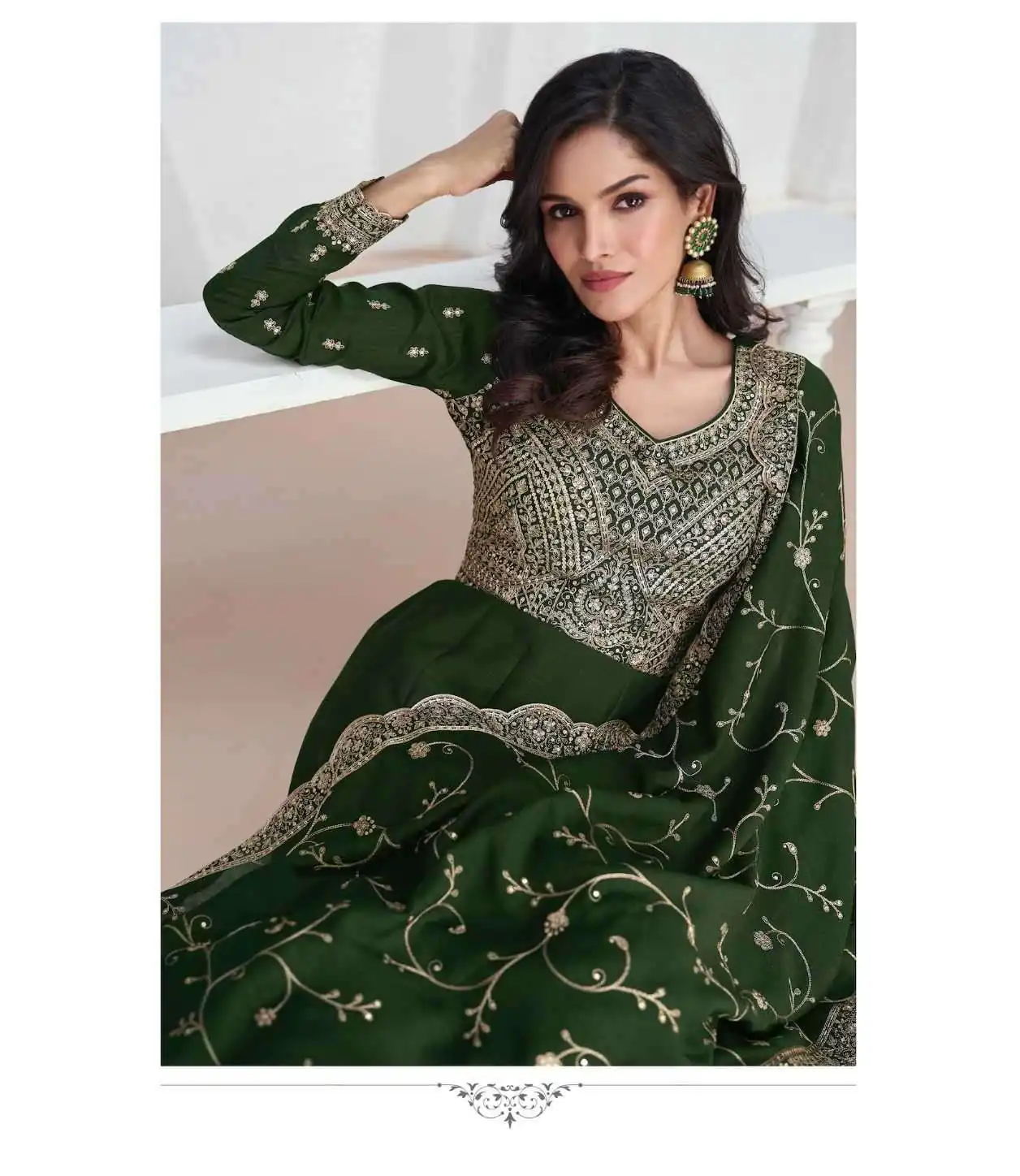 FC Saroj 9943 Green Vichitra Salwar Suit with Embroidery Work & Lace Work. Special Price ₹3049. Delivery 4-6 Working Days. Shop now. | Casual Suits, Jump Suits, Tops & Bottoms, Track Suits, Trendy Wear, Creative suits, Designer Suits, Palazzo Suits, Party Wear Suits, Patiala Suits, Salwar suit, Straight Suits
