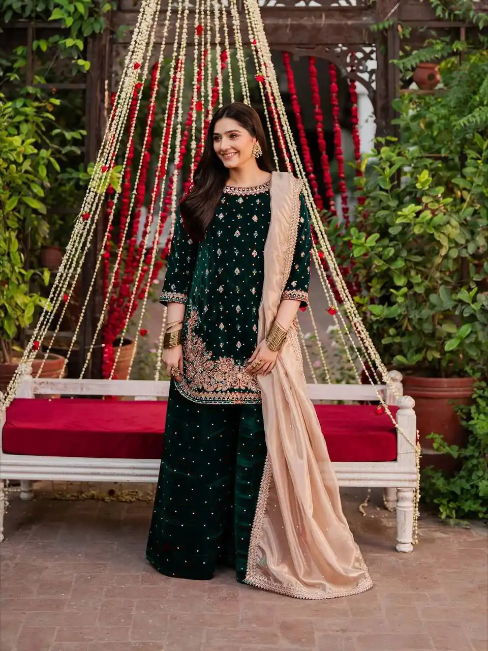 KD 1536 Green Viscose Velvet Thread Sequence Work Salwar Suit Wedding, Party, Festive, Events, Special Price ₹2399. Delivery 4-6 Working Days. Shop now. | Casual Suits, Jump Suits, Tops & Bottoms, Track Suits, Trendy Wear, Creative suits, Designer Suits, Palazzo Suits, Party Wear Suits, Patiala Suits, Salwar suit, Straight Suits
