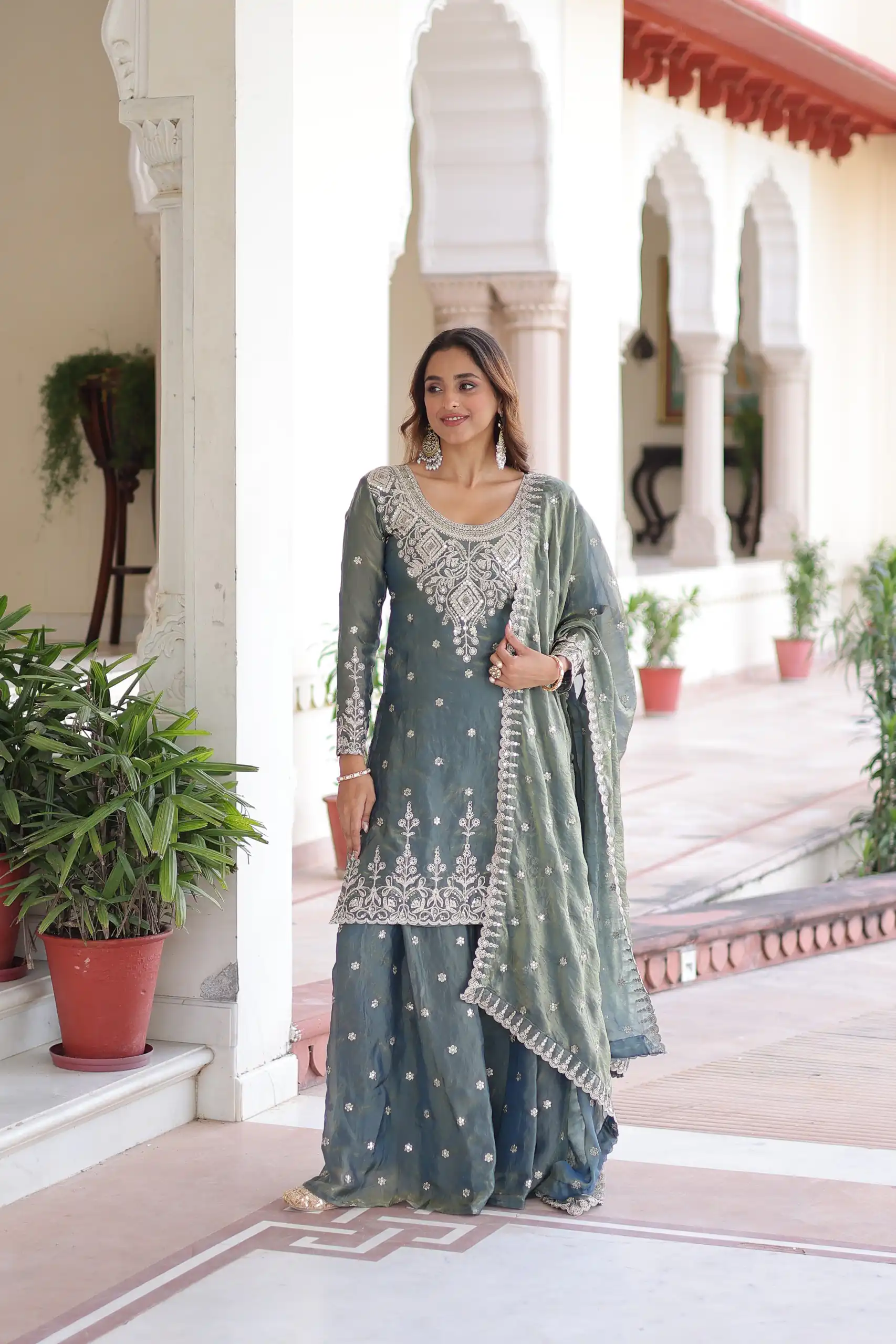 KA 1211 Grey Fandy Silk Salwar Suit Perfect for Wedding, Party, Sangeet, Haldi, Ethnic Day – . Festive Deal ₹2549. Delivery 4-6 Working Days. Shop now. | Casual Suits, Jump Suits, Tops & Bottoms, Track Suits, Trendy Wear, Creative suits, Designer Suits, Palazzo Suits, Party Wear Suits, Patiala Suits, Salwar suit, Straight Suits