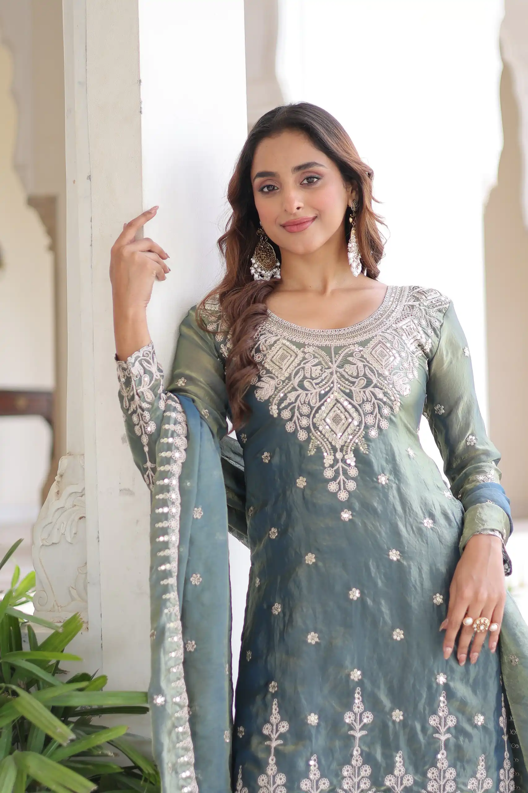 KA 1211 Grey Fandy Silk Salwar Suit Perfect for Wedding, Party, Sangeet, Haldi, Ethnic Day – . Festive Deal ₹2549. Delivery 4-6 Working Days. Shop now. | Casual Suits, Jump Suits, Tops & Bottoms, Track Suits, Trendy Wear, Creative suits, Designer Suits, Palazzo Suits, Party Wear Suits, Patiala Suits, Salwar suit, Straight Suits