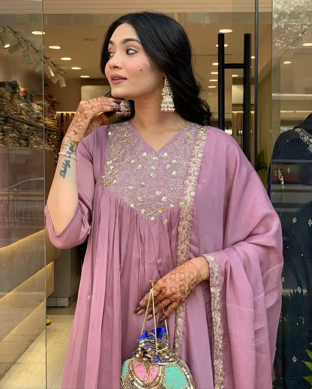 MF 819 Lavender Color Cotton Silk Salwar Suit with Mirror Work. Affordable Price ₹1699. Delivery 4-6 Working Days. Shop now. | Casual Suits, Jump Suits, Creative suits, Designer Suits, Palazzo Suits, Party Wear Suits, Patiala Suits, Salwar suit, Straight Suits
