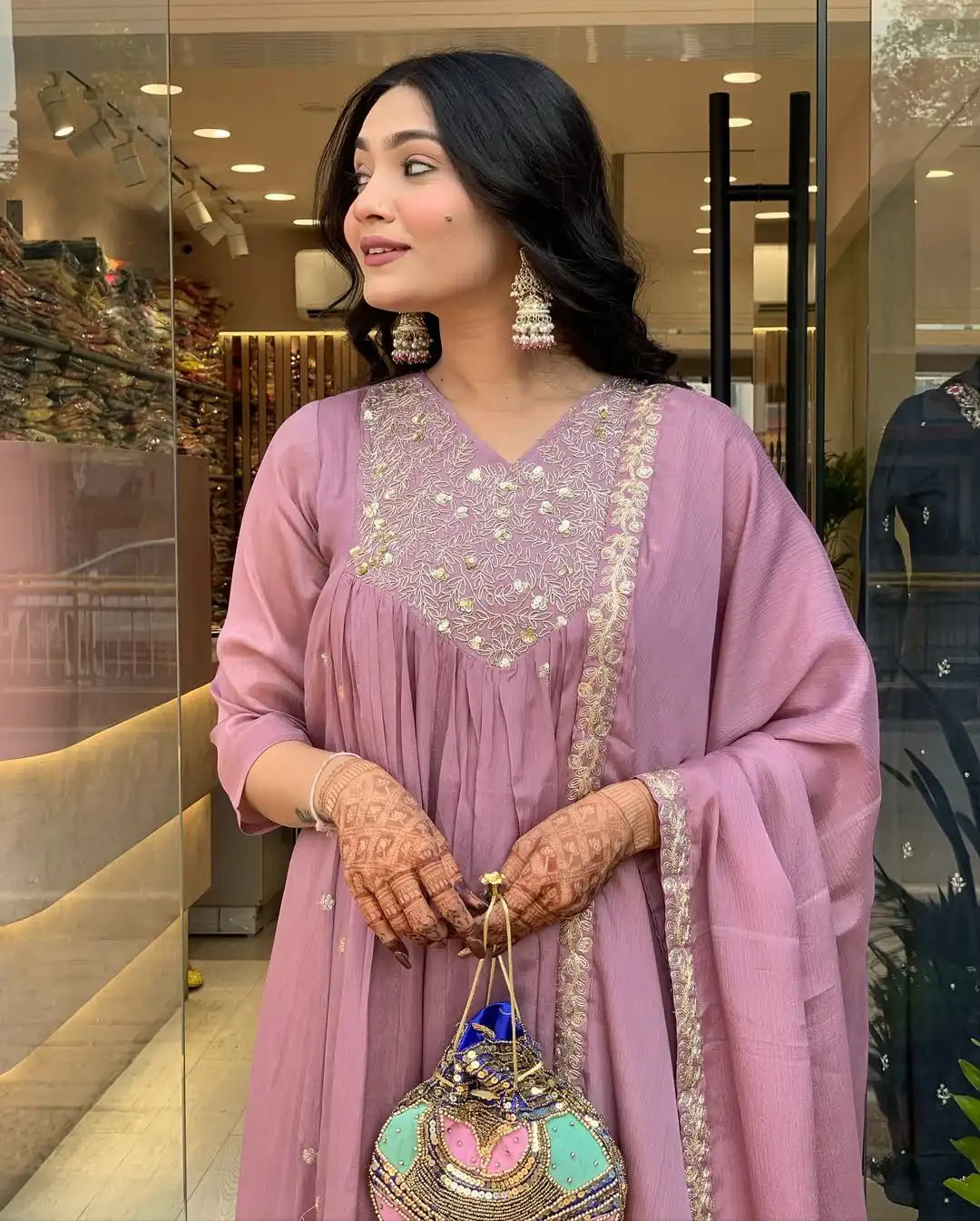 MF 819 Lavender Color Cotton Silk Salwar Suit with Mirror Work. Affordable Price ₹1699. Delivery 4-6 Working Days. Shop now. | Casual Suits, Jump Suits, Creative suits, Designer Suits, Palazzo Suits, Party Wear Suits, Patiala Suits, Salwar suit, Straight Suits
