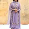 NSR 862 Lavender Faux Georgette Slawar Suit with Embroidery Work & Lace Work. Introductory Price ₹2149. Delivery 4-6 Working Days. Shop now. | Casual Suits, Jump Suits, Tops & Bottoms, Track Suits, Trendy Wear, Creative suits, Designer Suits, Palazzo Suits, Party Wear Suits, Patiala Suits, Salwar suit, Straight Suits