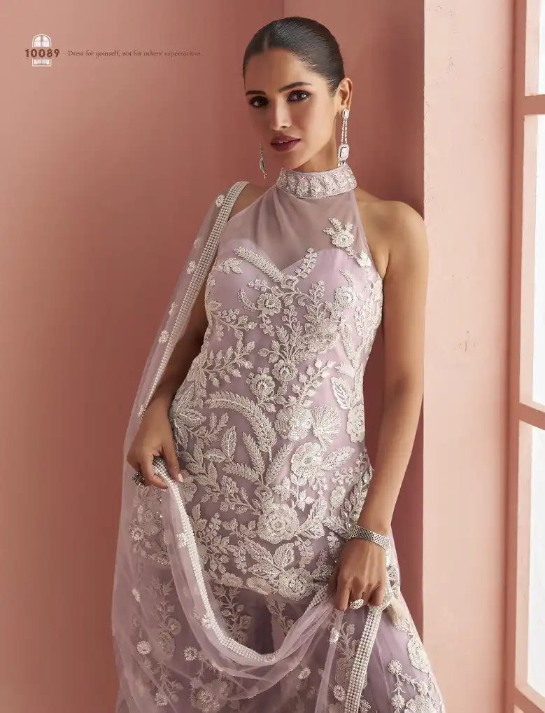 FC 10088 Lavender in Color Heavy Net Embroidery Work Salwar Suit . Introductory Price ₹3599. Delivery 4-6 Working Days. Shop now. | Casual Suits, Jump Suits, Tops & Bottoms, Track Suits, Trendy Wear, Creative suits, Designer Suits, Palazzo Suits, Party Wear Suits, Patiala Suits, Salwar suit, Straight Suits