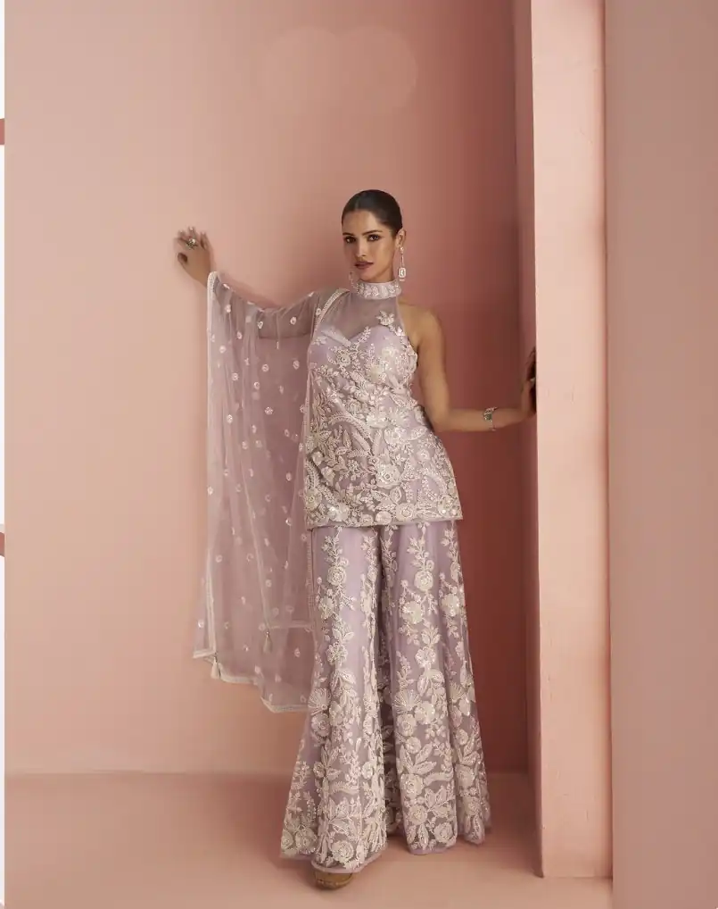 FC 10088 Lavender in Color Heavy Net Embroidery Work Salwar Suit . Introductory Price ₹3599. Delivery 4-6 Working Days. Shop now. | Casual Suits, Jump Suits, Tops & Bottoms, Track Suits, Trendy Wear, Creative suits, Designer Suits, Palazzo Suits, Party Wear Suits, Patiala Suits, Salwar suit, Straight Suits