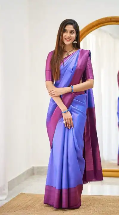 KPR 177 Lavender in Soft Lichi Silk Jacquard Work Designer Work Saree . Now at just ₹1449. Delivery 4-6 Working Days. Shop now. | Creative Sarees, Embroidered Sarees, Bollywood Sarees, Designer Sarees, Ethnic Saree, Modern Digital sarees, Party Wear Sarees, Sarees
