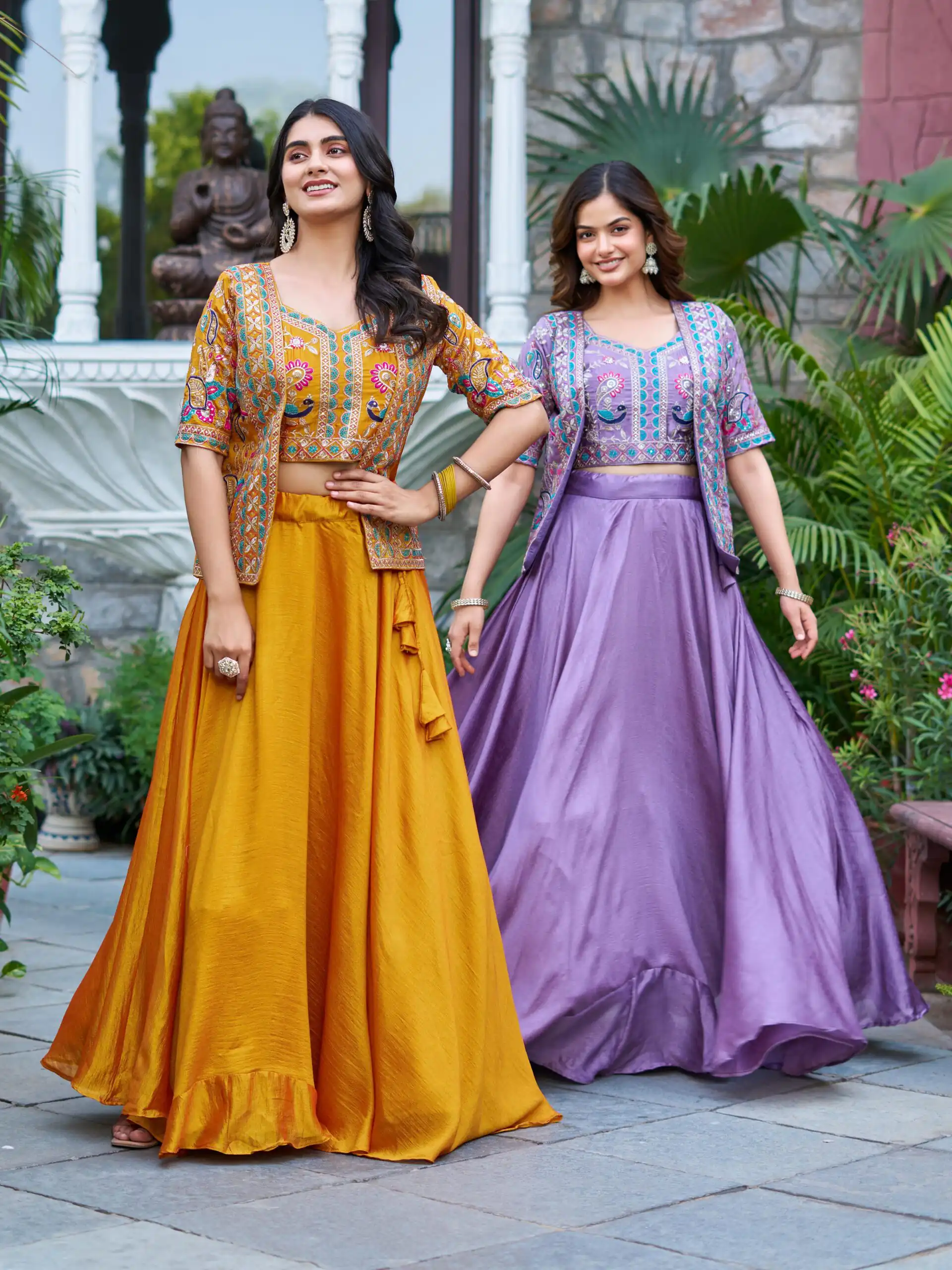 Ram 142 Lavender Vichitra Lehenga Choli with Embroidery Work & Thread Embroidery. Introductory Price ₹2549. Delivery 4-6 Working Days. Shop now. | Bollywood Lehenga, Creative Lehenga, Designer Lehenga, Embroidered Lehenga, Lehenga, Party Wear Lehenga