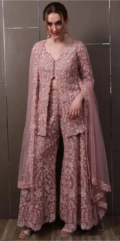 RTC 5945 Light Pink Color Faux Georgette Salwar Suit with Lace Work. Special Price ₹3099. Delivery 4-6 Working Days. Shop now. | Casual Suits, Jump Suits, Tops & Bottoms, Track Suits, Trendy Wear, Creative suits, Designer Suits, Palazzo Suits, Party Wear Suits, Patiala Suits, Salwar suit, Straight Suits