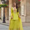 FC Sayuuri 5595 Lime Yellow Georgette Salwar Suit with Embroidery Work & Lace Work. Special Price ₹3149. Delivery 4-6 Working Days. Shop now. | Casual Suits, Jump Suits, Tops & Bottoms, Track Suits, Trendy Wear, Creative suits, Designer Suits, Palazzo Suits, Party Wear Suits, Patiala Suits, Salwar suit, Straight Suits
