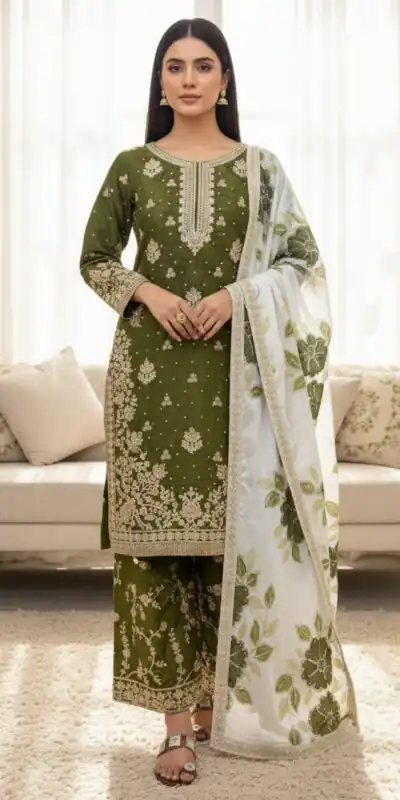 SRK 5315 Mahendi Organza SILK Salwar Suit Perfect for Wedding, Party, Lohri, Ethnic Day, Eid – . Affordable Price ₹2499. Delivery 4-6 Working Days. | Casual Suits, Jump Suits, Tops & Bottoms, Track Suits, Trendy Wear, Creative suits, Designer Suits, Palazzo Suits, Party Wear Suits, Patiala Suits, Salwar suit, Straight Suits