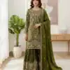 Mahendi Organza Silk Sequence Work Salwar Suit