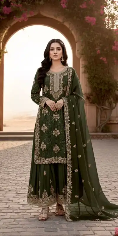 AD 219 Mahendi in Pure Organza Silk Embroidery Work & Cut Work Salwar Suit . Exclusive Offer ₹2499. Delivery 4-6 Working Days. Shop now. | Casual Suits, Jump Suits, Tops & Bottoms, Track Suits, Trendy Wear, Creative suits, Designer Suits, Palazzo Suits, Party Wear Suits, Patiala Suits, Salwar suit, Straight Suits