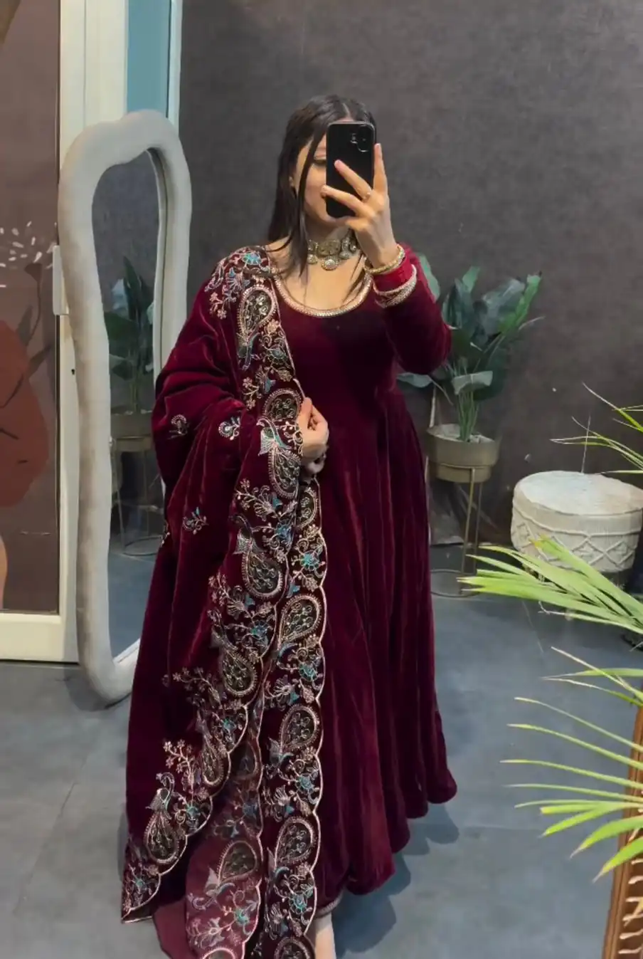 ST 1148 Maroon 9000 Velvet Salwar Suit with Embroidery Work & Lace Work. Get it for ₹2449. Delivery 4-6 Working Days. Shop now. | Casual Suits, Jump Suits, Tops & Bottoms, Track Suits, Trendy Wear, Creative suits, Designer Suits, Palazzo Suits, Party Wear Suits, Patiala Suits, Salwar suit, Straight Suits