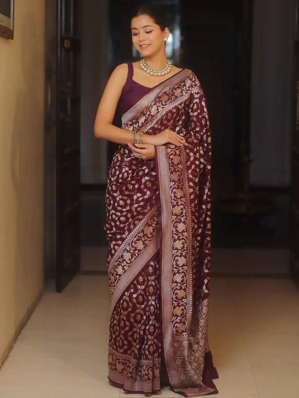 KPR 277 Maroon in Soft Lichi Silk Lace Border & Lace Work Saree . Available at ₹1299 only. Delivery 4-6 Working Days. Shop now. | Creative Sarees, Embroidered Sarees, Bollywood Sarees, Designer Sarees, Ethnic Saree, Modern Digital sarees, Party Wear Sarees, Sarees