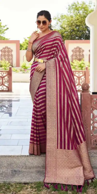 KPR 232 Maroon Soft Lichi Silk Saree Perfect for Wedding, Party, Anniversary, Sangeet, Baby Shower – . Now at just ₹1399. Delivery 4-6 Working Days. Shop n | Creative Sarees, Embroidered Sarees, Bollywood Sarees, Designer Sarees, Ethnic Saree, Modern Digital sarees, Party Wear Sarees, Sarees