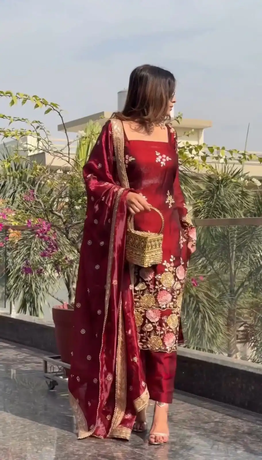 NSR 881 Maroon Organza Poly Silk Salwar Suit with Embroidery Work & Lace Work. Introductory Price ₹209. Delivery 4-6 Working Days. Shop now. | Casual Suits, Jump Suits, Creative suits, Designer Suits, Palazzo Suits, Party Wear Suits, Patiala Suits, Salwar suit, Straight Suits