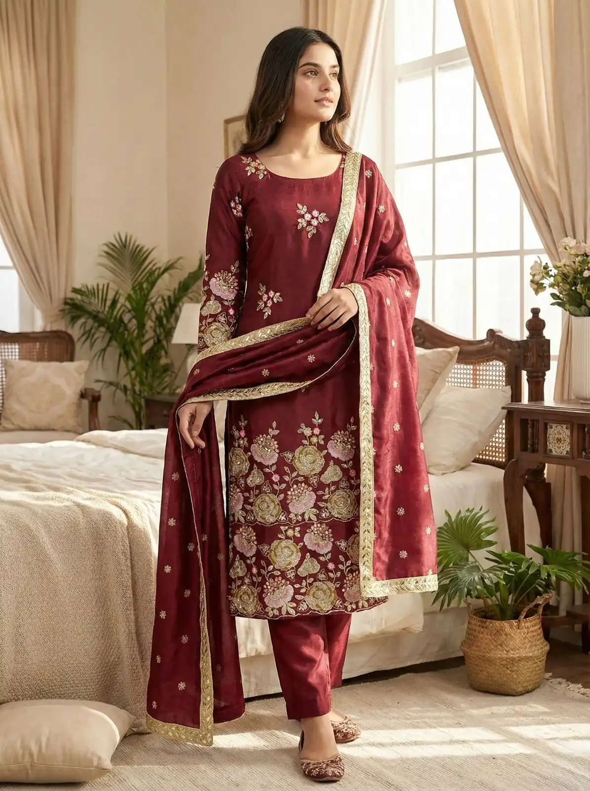 NSR 881 Maroon Organza Poly Silk Salwar Suit with Embroidery Work & Lace Work. Introductory Price ₹209. Delivery 4-6 Working Days. Shop now. | Casual Suits, Jump Suits, Creative suits, Designer Suits, Palazzo Suits, Party Wear Suits, Patiala Suits, Salwar suit, Straight Suits