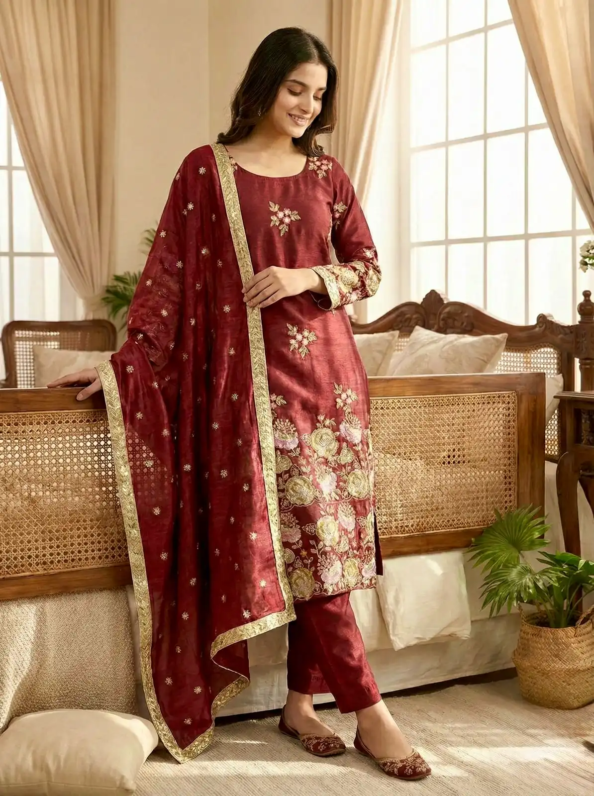 NSR 881 Maroon Organza Poly Silk Salwar Suit with Embroidery Work & Lace Work. Introductory Price ₹209. Delivery 4-6 Working Days. Shop now. | Casual Suits, Jump Suits, Creative suits, Designer Suits, Palazzo Suits, Party Wear Suits, Patiala Suits, Salwar suit, Straight Suits