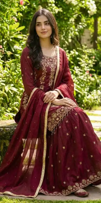 NSR 882 Maroon Organza Silk Salwar Suit Perfect for Wedding, Party, Durga Puja, Bridal Wear, Pooja – . Special Price ₹2099. Delivery 4-6 Working Days | Casual Suits, Jump Suits, Tops & Bottoms, Track Suits, Trendy Wear, Creative suits, Designer Suits, Palazzo Suits, Party Wear Suits, Patiala Suits, Salwar suit, Straight Suits