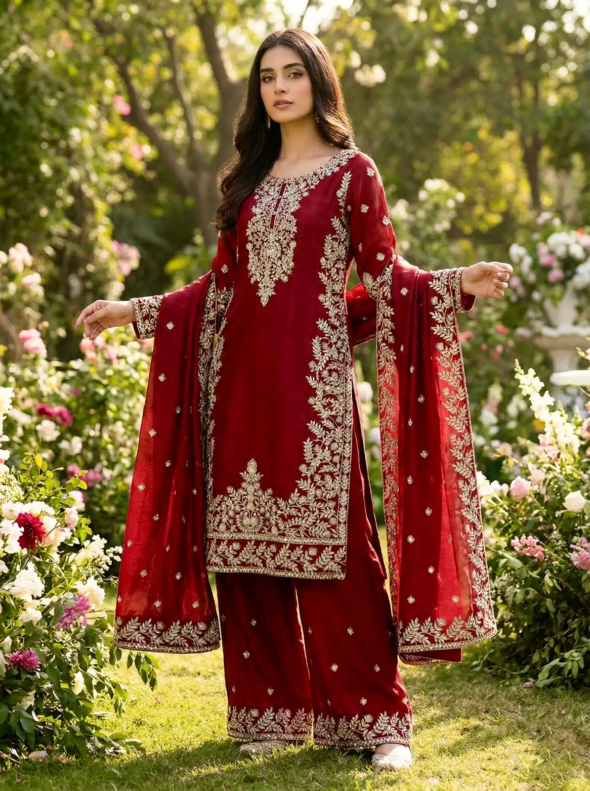 SRK 5316 Maroon Organza Silk Salwar Suit Perfect for Wedding, Party, Makar Sankranti, Eid, Durga Puja – . Affordable Price ₹2149. Delivery 4-6 Workin | Casual Suits, Jump Suits, Tops & Bottoms, Track Suits, Trendy Wear, Creative suits, Designer Suits, Palazzo Suits, Party Wear Suits, Patiala Suits, Salwar suit, Straight Suits