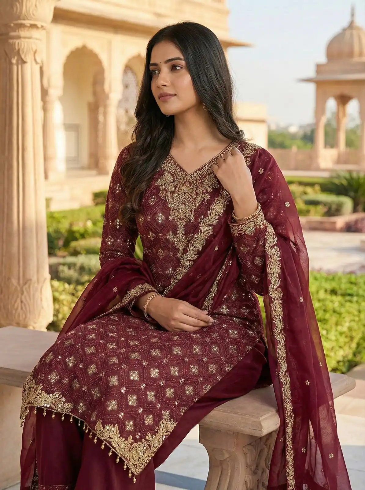 ZSR 3158 Maroon in Organza Silk Lace Work & Embroidery Work Salwar Suit . Get it for ₹2399. Delivery 4-6 Working Days. Shop now. | Casual Suits, Jump Suits, Tops & Bottoms, Track Suits, Trendy Wear, Creative suits, Designer Suits, Palazzo Suits, Party Wear Suits, Patiala Suits, Salwar suit, Straight Suits