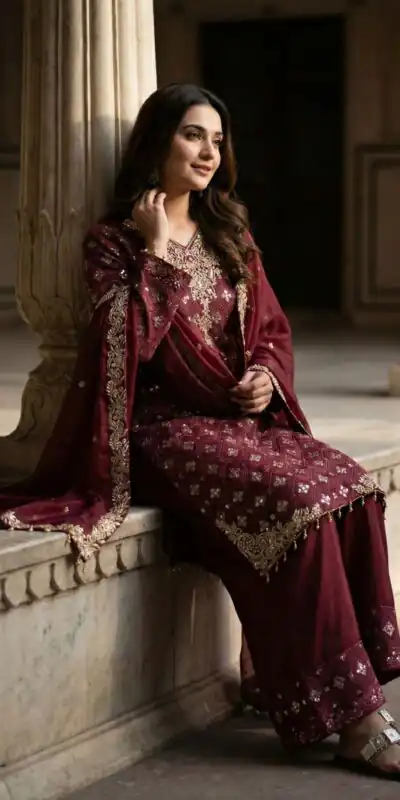 ZSR 3158 Maroon in Organza Silk Lace Work & Embroidery Work Salwar Suit . Get it for ₹2399. Delivery 4-6 Working Days. Shop now. | Casual Suits, Jump Suits, Tops & Bottoms, Track Suits, Trendy Wear, Creative suits, Designer Suits, Palazzo Suits, Party Wear Suits, Patiala Suits, Salwar suit, Straight Suits