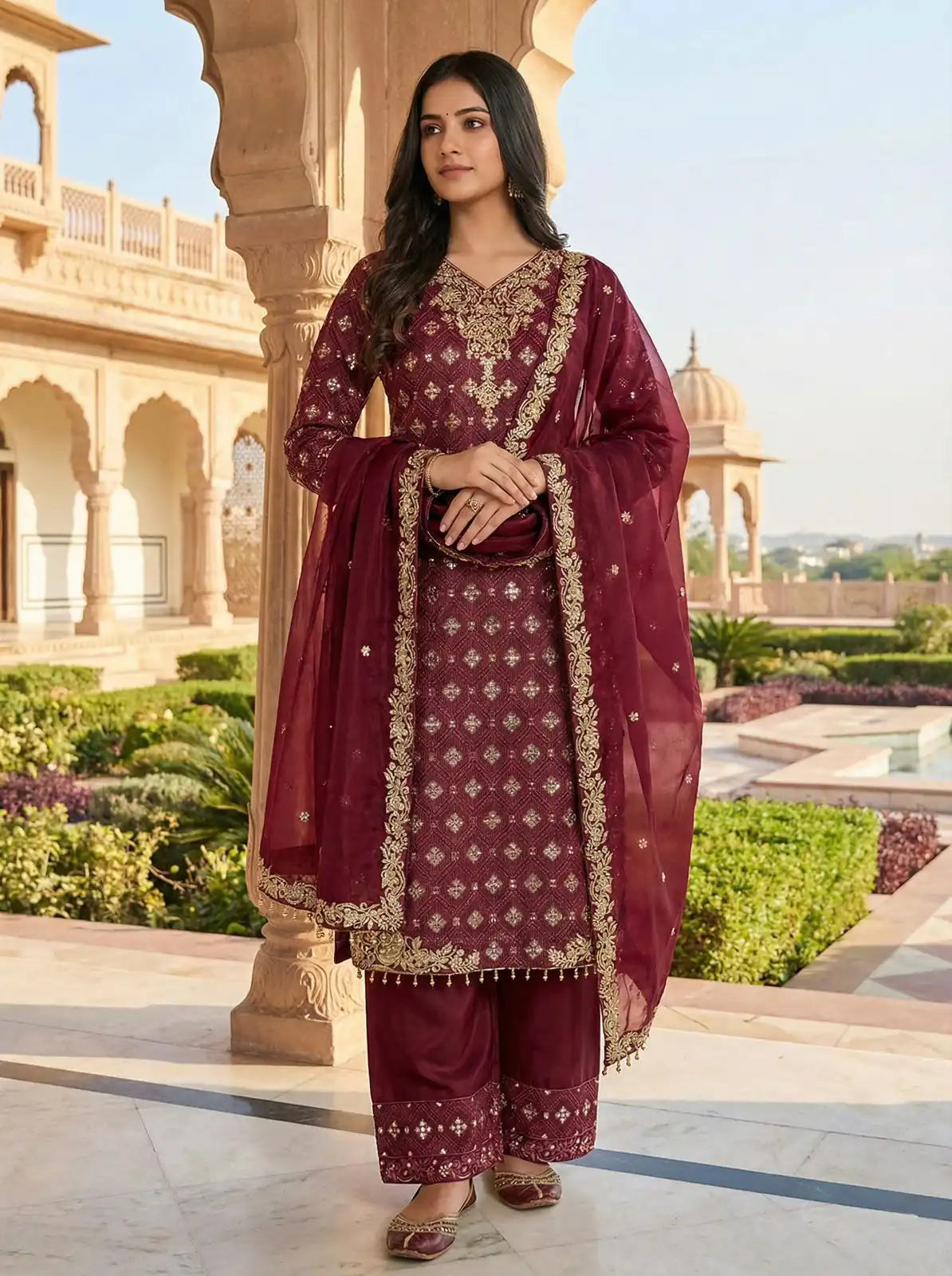 ZSR 3158 Maroon in Organza Silk Lace Work & Embroidery Work Salwar Suit . Get it for ₹2399. Delivery 4-6 Working Days. Shop now. | Casual Suits, Jump Suits, Tops & Bottoms, Track Suits, Trendy Wear, Creative suits, Designer Suits, Palazzo Suits, Party Wear Suits, Patiala Suits, Salwar suit, Straight Suits