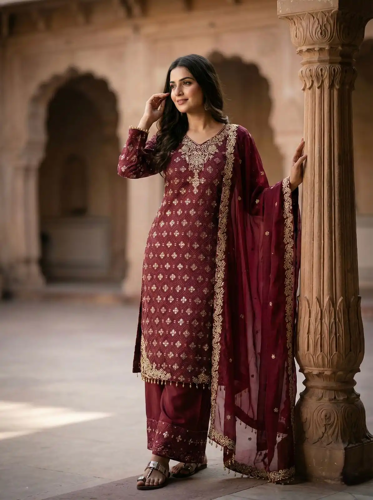 ZSR 3158 Maroon in Organza Silk Lace Work & Embroidery Work Salwar Suit . Get it for ₹2399. Delivery 4-6 Working Days. Shop now. | Casual Suits, Jump Suits, Tops & Bottoms, Track Suits, Trendy Wear, Creative suits, Designer Suits, Palazzo Suits, Party Wear Suits, Patiala Suits, Salwar suit, Straight Suits