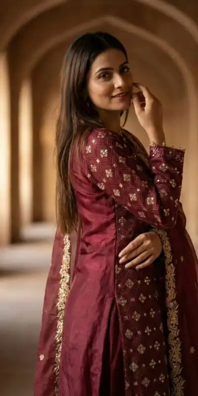 ZSR 3158 Maroon in Organza Silk Lace Work & Embroidery Work Salwar Suit . Get it for ₹2399. Delivery 4-6 Working Days. Shop now. | Casual Suits, Jump Suits, Tops & Bottoms, Track Suits, Trendy Wear, Creative suits, Designer Suits, Palazzo Suits, Party Wear Suits, Patiala Suits, Salwar suit, Straight Suits