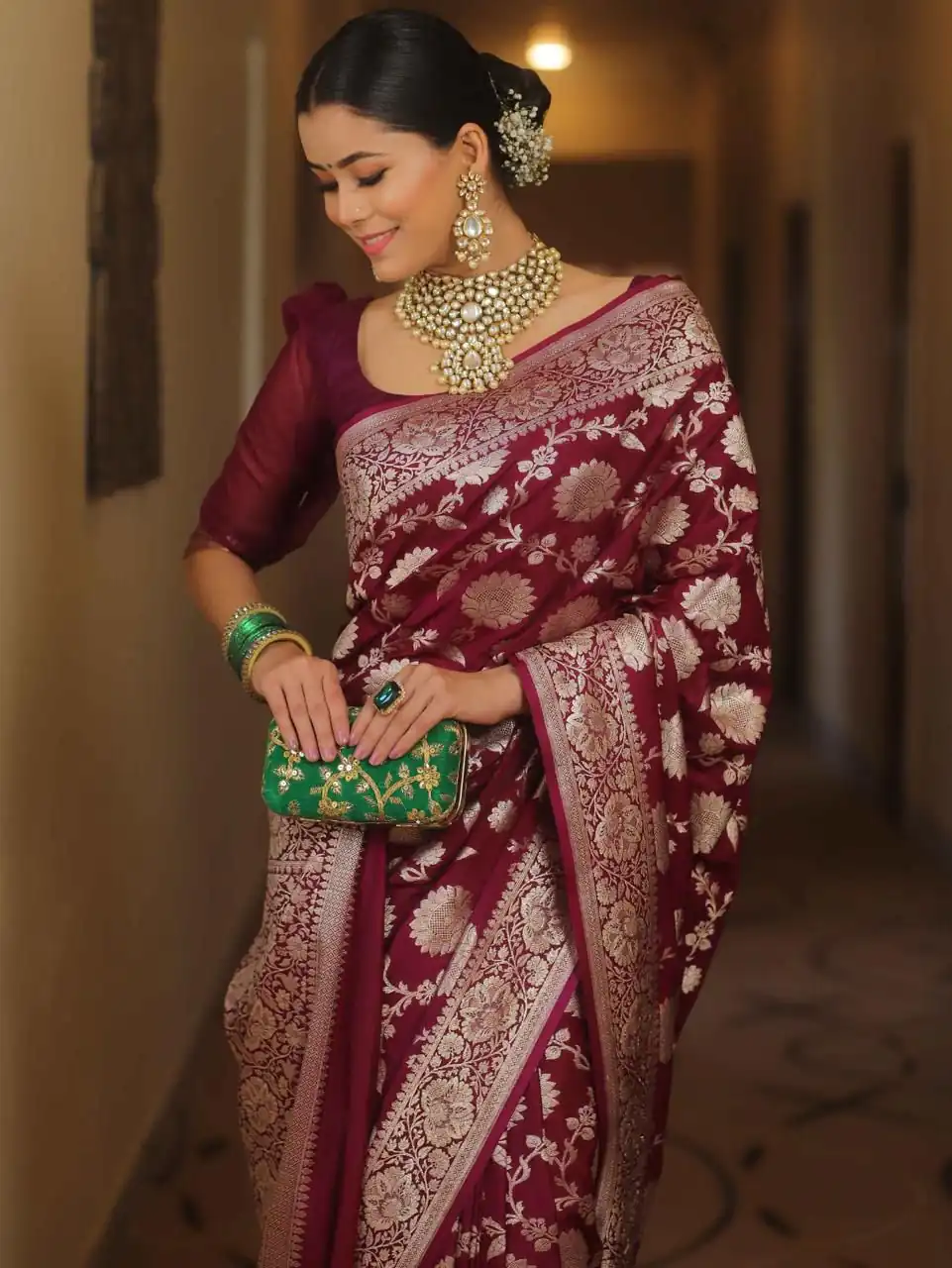 KP 5085 Maroon in Soft Lichi Silk Wedding, Party, Festive, Events Designer Work Saree . Get it for ₹1349. Delivery 4-6 Working Days. Shop now. | Creative Sarees, Embroidered Sarees, Bollywood Sarees, Designer Sarees, Ethnic Saree, Modern Digital sarees, Party Wear Sarees, Sarees