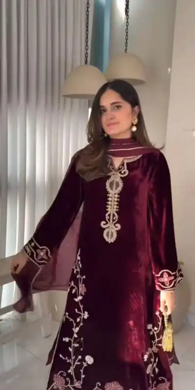 SSR 530 Maroon in Viscose Velvet Lace Work & Embroidery Work Salwar Suit . Special Price ₹1949. Delivery 4-6 Working Days. Shop now. | Bollywood Lehenga, Creative Lehenga, Designer Lehenga, Embroidered Lehenga, Lehenga, Party Wear Lehenga