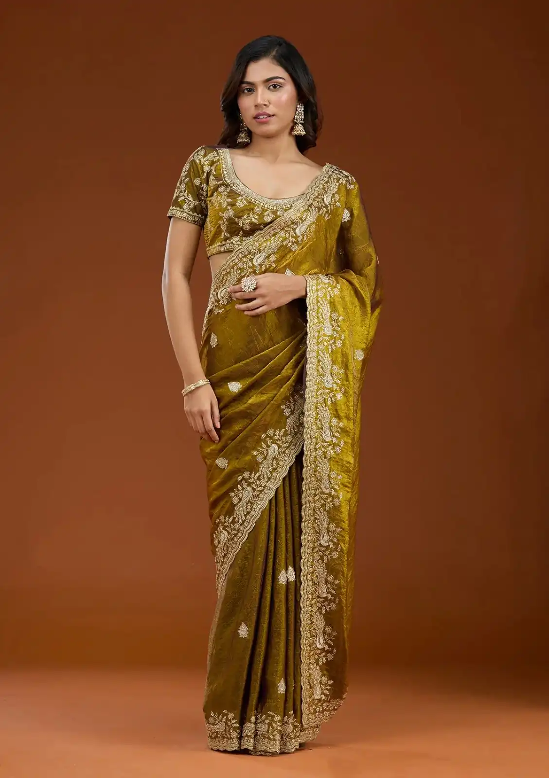E BT 438 Mustard in Fandy Satin Silk mbroidery Work & Zari Work Saree. Special Price ₹1949. Delivery 4-6 Working Days. Shop now. | Creative Sarees, Embroidered Sarees, Bollywood Sarees, Designer Sarees, Ethnic Saree, Modern Digital sarees, Party Wear Sarees, Sarees