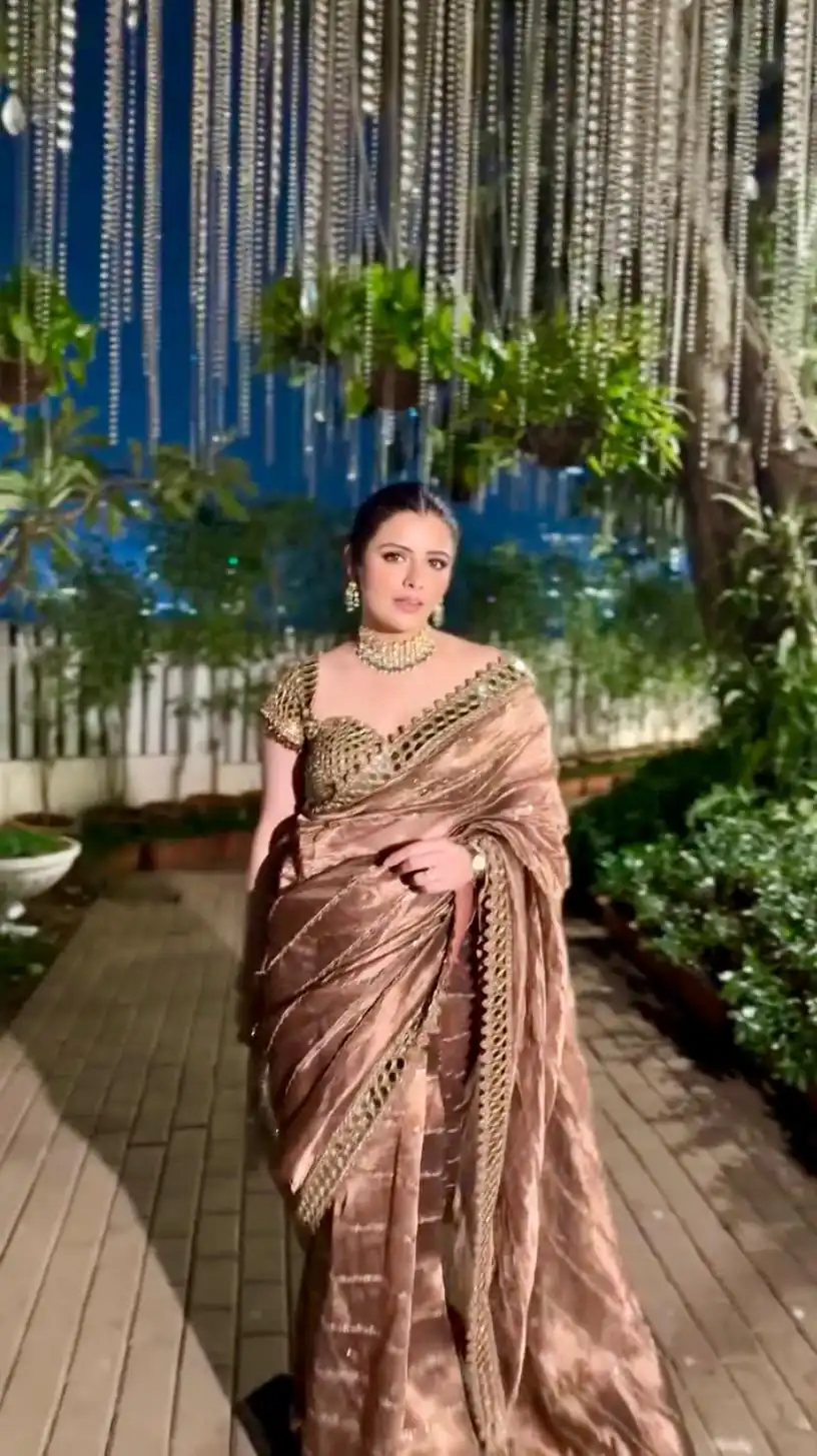 BT 413 Mustered Organza Silk Saree with Mirror Work & Embroidery Work. Introductory Price ₹1999. Delivery 4-6 Working Days. Shop now. | Creative Sarees, Embroidered Sarees, Bollywood Sarees, Designer Sarees, Ethnic Saree, Modern Digital sarees, Party Wear Sarees, Sarees