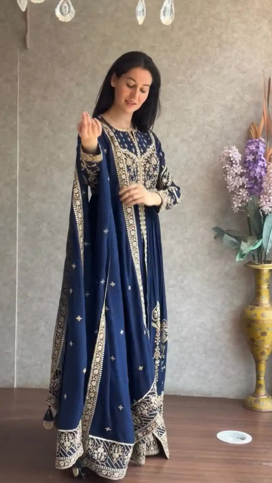 KD 1554 Navy Blue Faux Georgette Salwar Suit with Designer Work. Affordable Price ₹2549. Delivery 4-6 Working Days. Shop now. | Casual Suits, Jump Suits, Tops & Bottoms, Track Suits, Trendy Wear, Creative suits, Designer Suits, Palazzo Suits, Party Wear Suits, Patiala Suits, Salwar suit, Straight Suits