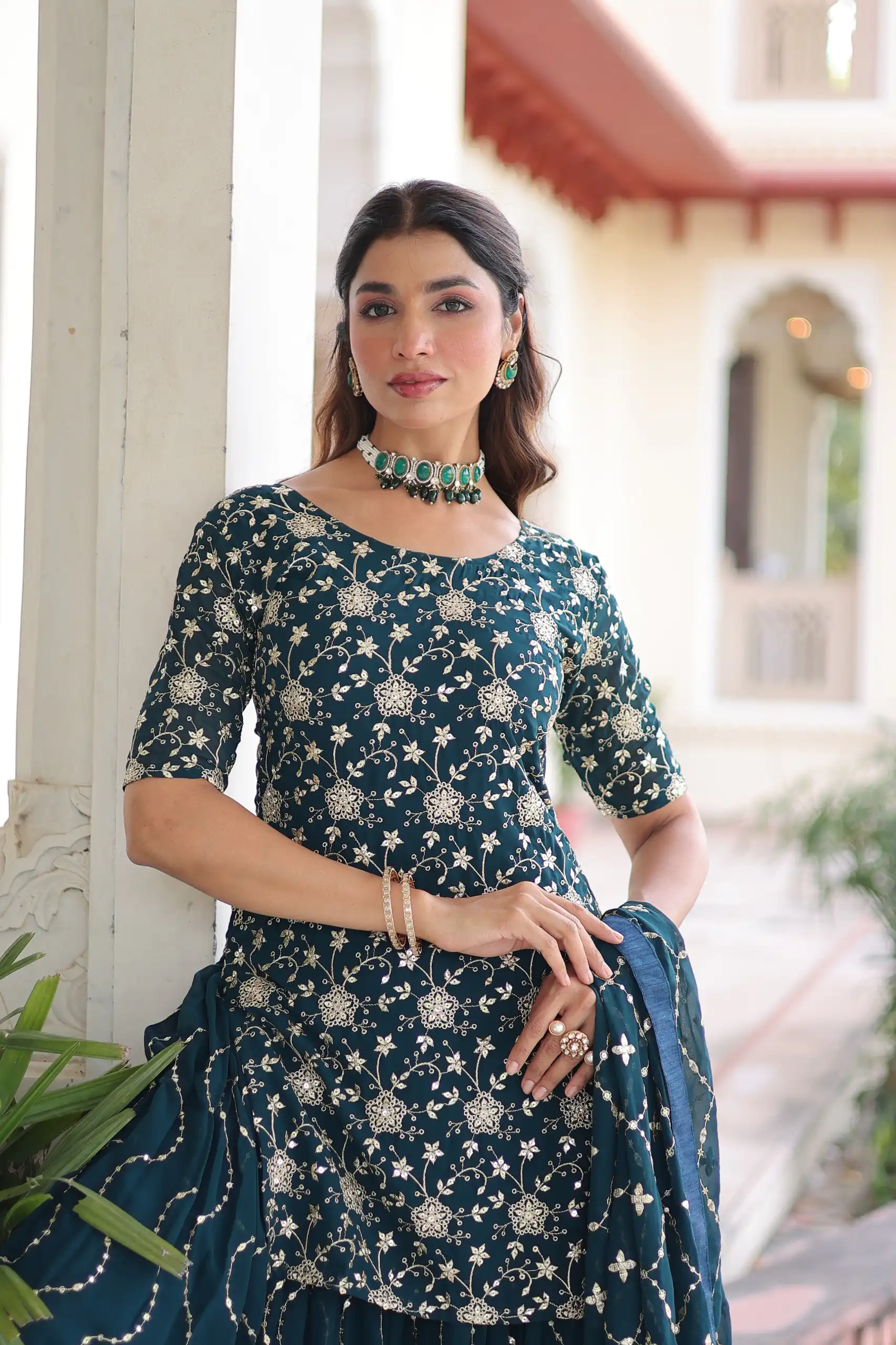 KA 1210 Navy Blue in Georgette. Embroidery Work & Sequins Work Salwar Suit Grab it for ₹2599. Delivery 4-6 Working Days. Shop now. | Casual Suits, Jump Suits, Tops & Bottoms, Track Suits, Trendy Wear, Creative suits, Designer Suits, Palazzo Suits, Party Wear Suits, Patiala Suits, Salwar suit, Straight Suits