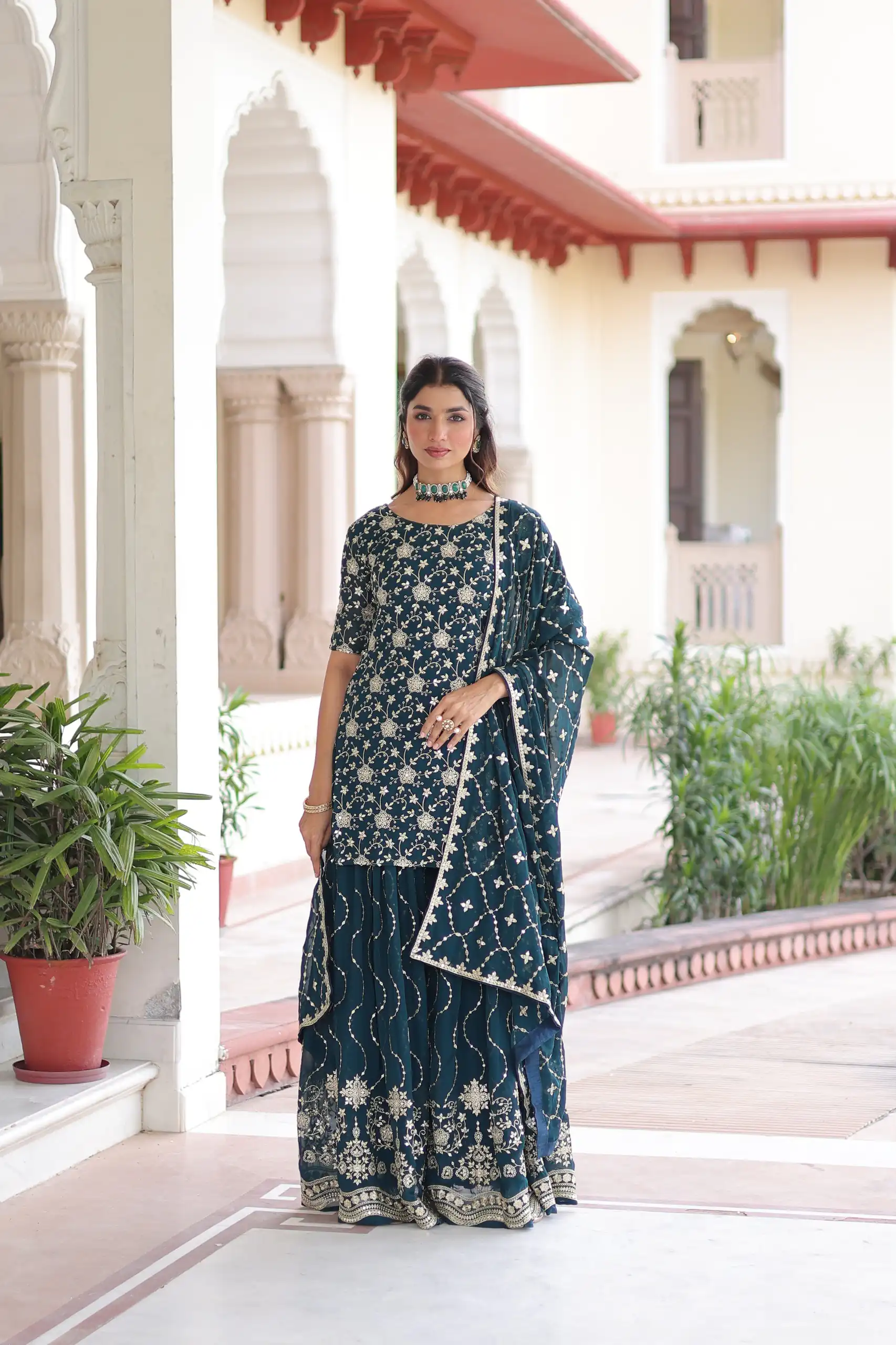 KA 1210 Navy Blue in Georgette. Embroidery Work & Sequins Work Salwar Suit Grab it for ₹2599. Delivery 4-6 Working Days. Shop now. | Casual Suits, Jump Suits, Tops & Bottoms, Track Suits, Trendy Wear, Creative suits, Designer Suits, Palazzo Suits, Party Wear Suits, Patiala Suits, Salwar suit, Straight Suits
