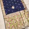 MB 389 Navy Blue Soft Paithani Silk Saree with Lace Work & Zari Work. Affordable Price ₹2049. Delivery 4-6 Working Days. Shop now. | Creative Sarees, Embroidered Sarees, Bollywood Sarees, Designer Sarees, Ethnic Saree, Modern Digital sarees, Party Wear Sarees, Sarees