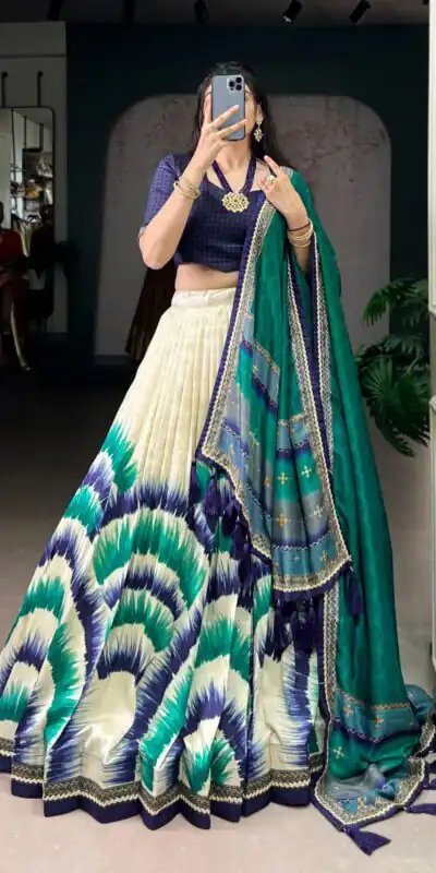LNB 1247 Navy Blue Color Taser Silk Printed Lehenga Choli Wedding, Party, Festive, Events Etc. Delivery 4-6 Working Days Rs 2849 | Bollywood Lehenga, Creative Lehenga, Designer Lehenga, Embroidered Lehenga, Lehenga, Party Wear Lehenga