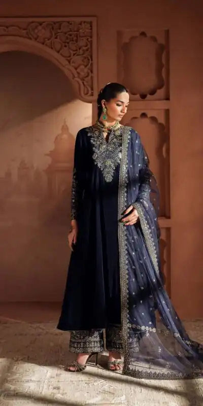 LG 2041 Navy Blue Velvet Salwar Suit Perfect for Wedding, Party, Baby Shower, Makar Sankranti, Pongal – . Best Price ₹2399. Delivery 4-6 Working D | Casual Suits, Jump Suits, Tops & Bottoms, Track Suits, Trendy Wear, Creative suits, Designer Suits, Palazzo Suits, Party Wear Suits, Patiala Suits, Salwar suit, Straight Suits