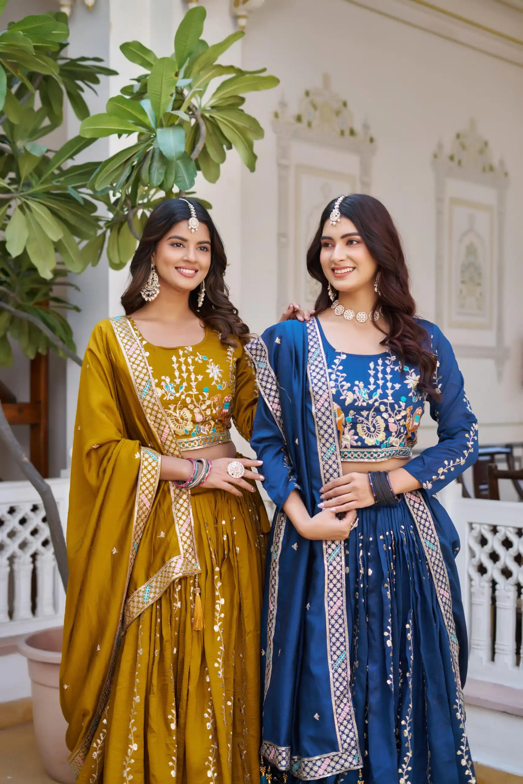 Ram 150 Navy Blue Color Vichitra Lehenga Choli with Embroidery Work. Grab it for ₹3049. Delivery 4-6 Working Days. Shop now. | Bollywood Lehenga, Creative Lehenga, Designer Lehenga, Embroidered Lehenga, Lehenga, Party Wear Lehenga