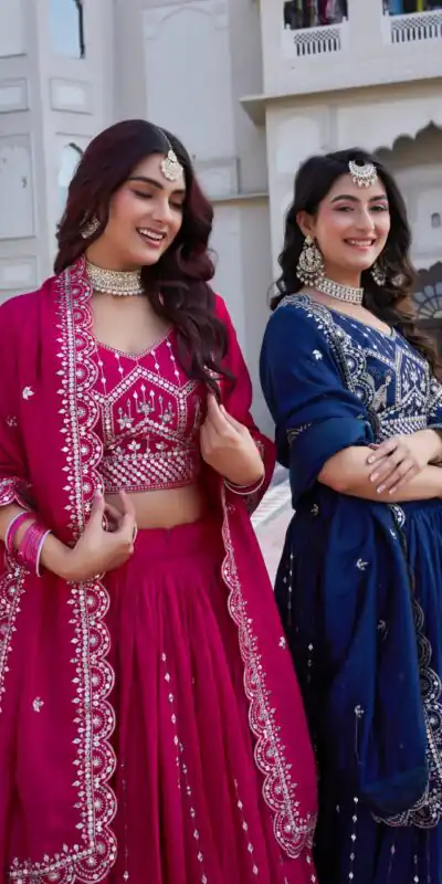 Ram 151 Navy Blue Vichitra Lehenga Choli Perfect for Wedding, Party, Haldi, Mehendi, Eid – . Best Price ₹2649. Delivery 4-6 Working Days. Shop now. | Bollywood Lehenga, Creative Lehenga, Designer Lehenga, Embroidered Lehenga, Lehenga, Party Wear Lehenga