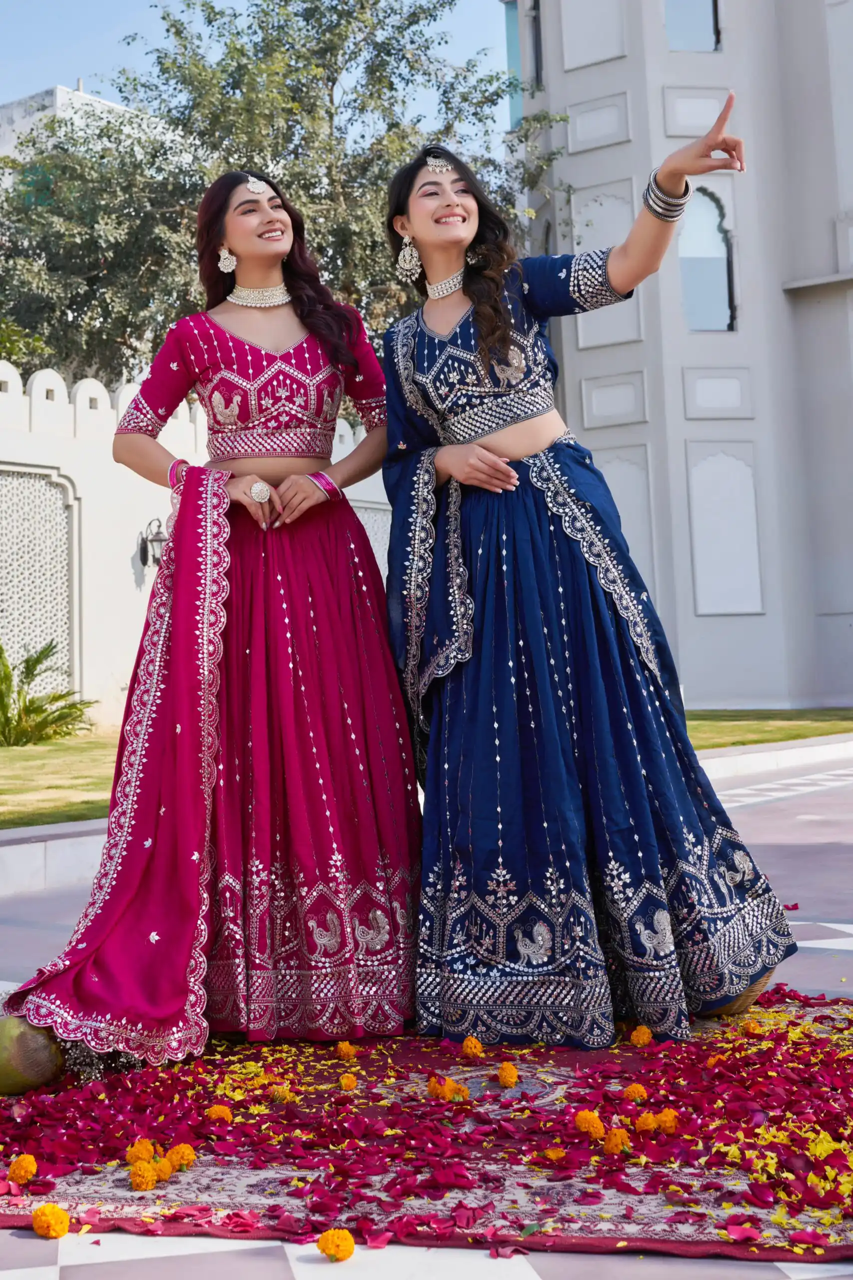 Ram 151 Navy Blue Vichitra Lehenga Choli Perfect for Wedding, Party, Haldi, Mehendi, Eid – . Best Price ₹2649. Delivery 4-6 Working Days. Shop now. | Bollywood Lehenga, Creative Lehenga, Designer Lehenga, Embroidered Lehenga, Lehenga, Party Wear Lehenga