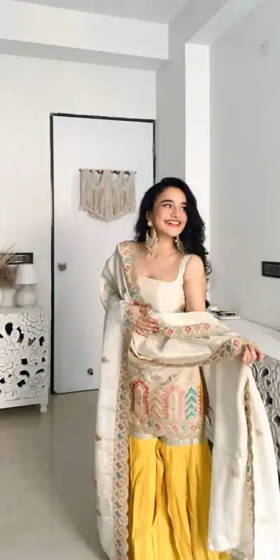 KD 1550 Off White in Color Chinnon Silk Lace Work Salwar Suit . Wedding, Party, Festive, Events, Best Price ₹2149. Delivery 4-6 Working Days. Shop now. | Casual Suits, Jump Suits, Tops & Bottoms, Track Suits, Trendy Wear, Creative suits, Designer Suits, Palazzo Suits, Party Wear Suits, Patiala Suits, Salwar suit, Straight Suits