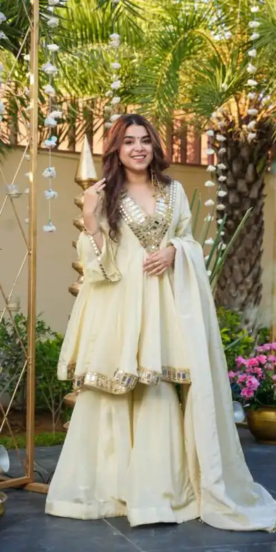 RTC 5942 Off White in Color Cosmos Mirror Work & Lace Work Salwar Suit . Special Price ₹2549. Delivery 4-6 Working Days. Shop now. | Casual Suits, Jump Suits, Tops & Bottoms, Track Suits, Trendy Wear, Creative suits, Designer Suits, Palazzo Suits, Party Wear Suits, Patiala Suits, Salwar suit, Straight Suits