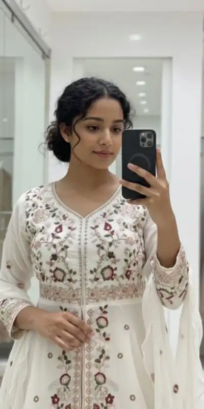 LG 2051 Off White in Rangoli Silk Embroidery Work Salwar Suit . Introductory Price ₹2549. Delivery 4-6 Working Days. Shop now. | Casual Suits, Jump Suits, Tops & Bottoms, Track Suits, Trendy Wear, Creative suits, Designer Suits, Palazzo Suits, Party Wear Suits, Patiala Suits, Salwar suit, Straight Suits