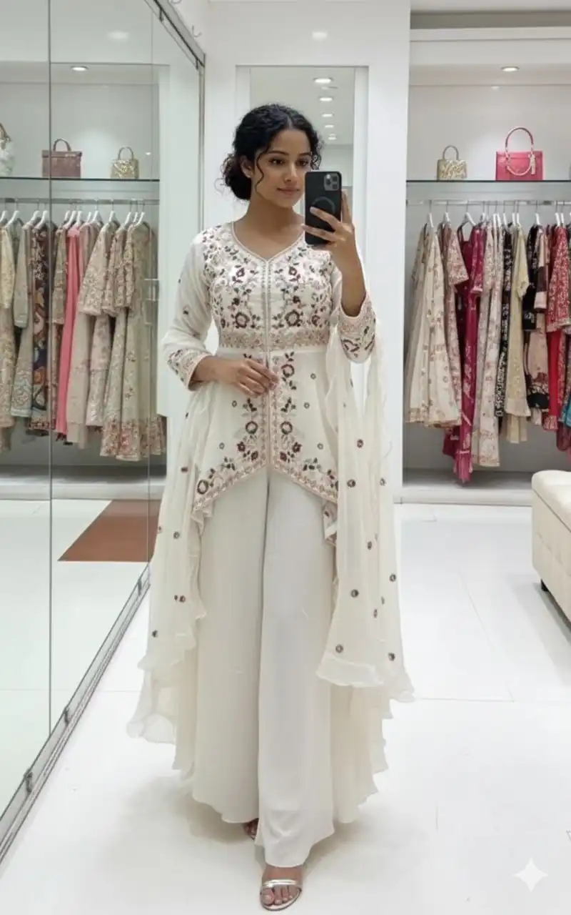 LG 2051 Off White in Rangoli Silk Embroidery Work Salwar Suit . Introductory Price ₹2549. Delivery 4-6 Working Days. Shop now. | Casual Suits, Jump Suits, Tops & Bottoms, Track Suits, Trendy Wear, Creative suits, Designer Suits, Palazzo Suits, Party Wear Suits, Patiala Suits, Salwar suit, Straight Suits