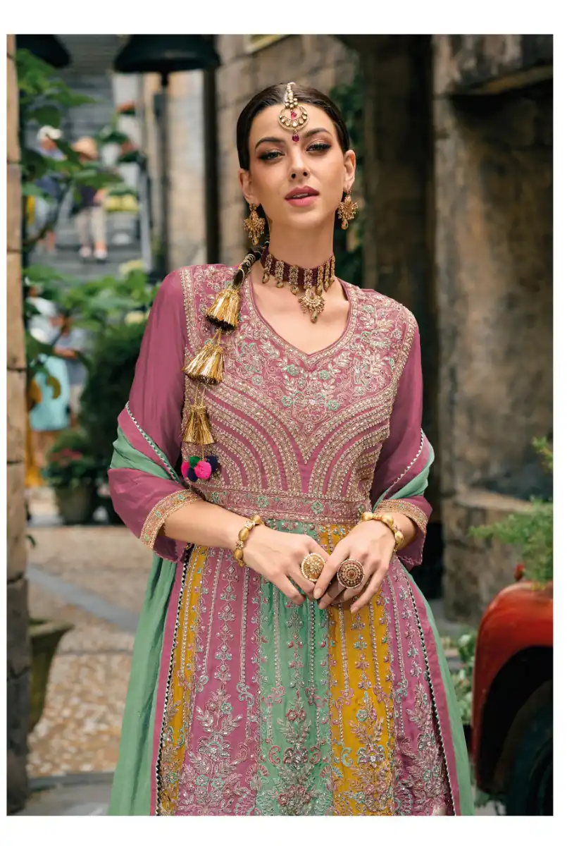 FC 1608 Onion in Color Chinon Embroidery Work & Lace Work Salwar Suit . Best Price ₹3099. Delivery 4-6 Working Days. Shop now. | Casual Suits, Jump Suits, Tops & Bottoms, Track Suits, Trendy Wear, Creative suits, Designer Suits, Palazzo Suits, Party Wear Suits, Patiala Suits, Salwar suit, Straight Suits